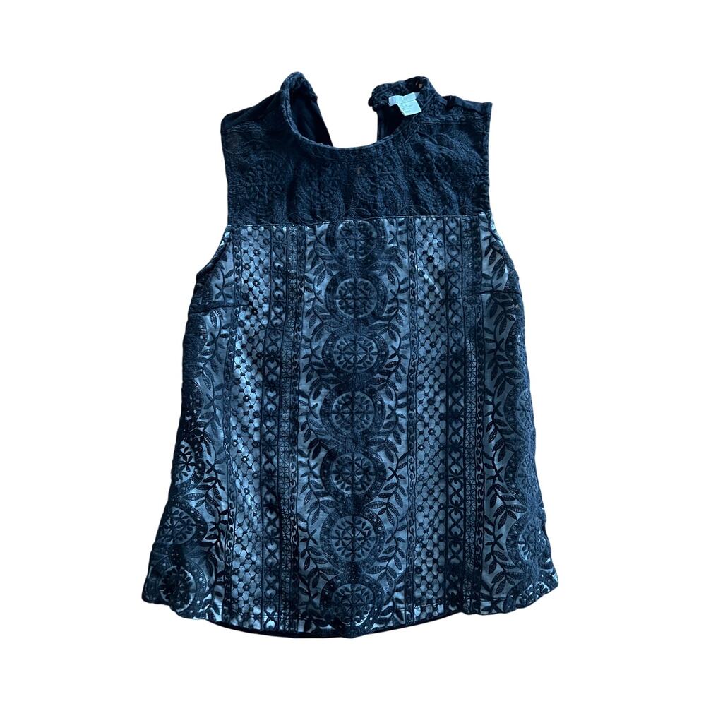 H&M Whimsygoth Black Lace Sleeveless Blouse | Medium